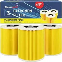 Produktbild: Alaskaprint 3x Filter für Kärcher Staubsauger Ersatz für Kärcher WD3 Filter kompatibel mit Kärcher WD2 WD 3 WD1 MV3 MV2 ersetzt 6.414-552.0, 6.414-772.0, 6.414-547.0 gegen Feinstaub/Gerüche