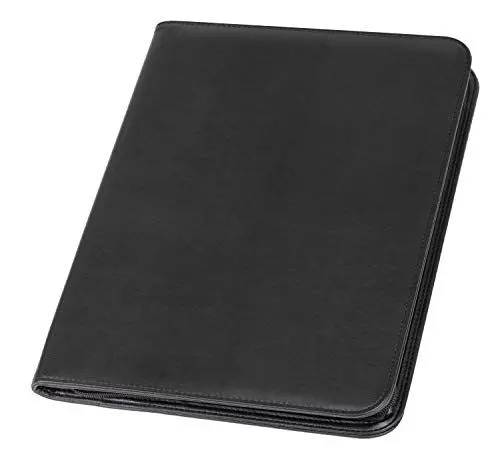 Produktbild: Alassio 30067 - Reißverschlussmappe DIN A4 LORENZO, Schreibmappe in schwarz Organisationsmappe ca. 34 x 25 cm, Konferenzmappe mit Block, Einschubfächern, Stiftschlaufe und 4 Visitenkartenfächer