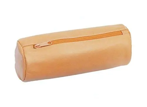 Produktbild: Alassio 43017 - Schlamperrolle XXL aus echtem Leder, Stiftetui Natur, Schlamper ca. 22 x 9 cm, Schlampermäppchen rund, Etui für Schreibgeräte, Faulenzerrolle groß
