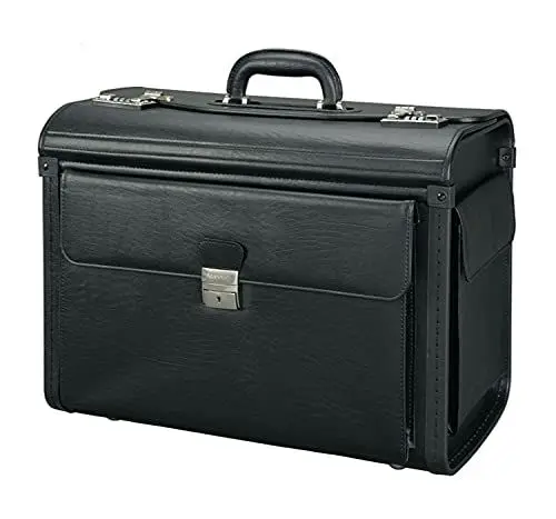 Produktbild: Alassio 45047 - Pilotenkoffer VICENZA, aus strapazierfähigem Lederimitat, ca. 46 x 35 x 21,5 cm, schwarz