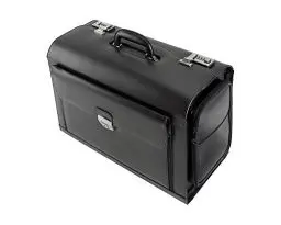 Produktbild: Alassio 45057 - Pilotenkoffer VERONA, aus hochwertigem Leder, ca. 49 x 35 x 24 cm, schwarz