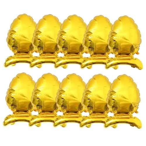 Produktbild: Alasum 10st Osterei-luftballon Aus Aluminiumfolie Eierballons Heliumtanks Für Ballons Ballonbogen Ballonstreifen Tischballonständer-kit Eid-ballons Osterballon Blase Golden