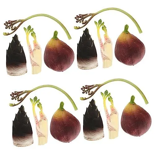 Produktbild: Alasum 16 STK Simulation Obst Und Gemüse Simulation Chinesisch Künstlicher Granatapfel Geigenblatt Feigenbaum Künstlich Gefälschte Ananas Granatapfel-dekor Plastik Puzzle Statue