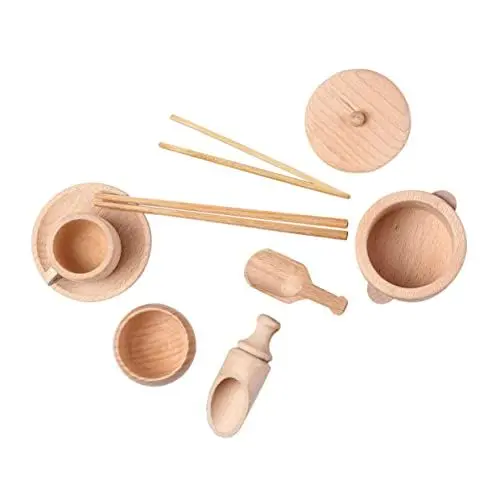Produktbild: Alasum 1 Satz Holzspielzeuggeschirr Miniküche Für Kinder Spielzeug Für Kinder Kinderspielzeug Spielzeug Für Kinder Gehirnspielzeug Kinderküchenzubehör Kinderpädagogisches