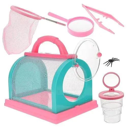 Produktbild: Alasum 1 Set Insektenbeobachtungsset Kleinkind Außenspielzeug Kleinkind Außenspielset Außenkäfig Kinderfangnetz Außenspielzeug Für Kleinkinder Spielzeug Außenspielzeug Für Kinder