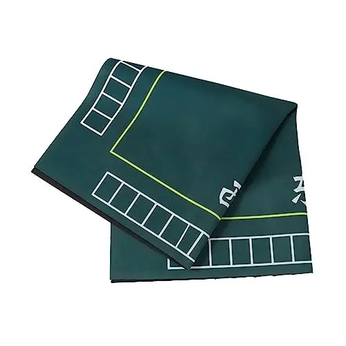 Produktbild: Alasum Verdickte Mahjong-tischmatte Quadratische Kartenspielmatte Grüne Widerstandsfähige Matte Für Brettspiele