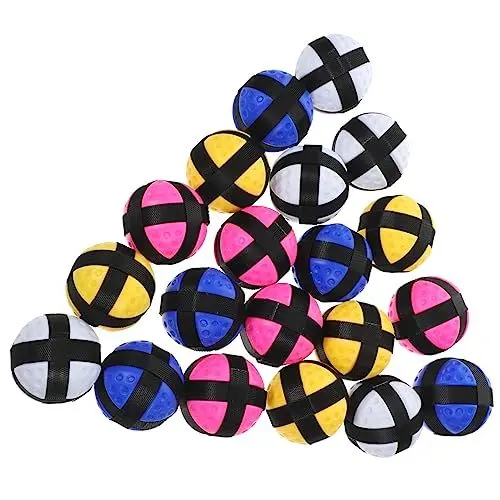 Produktbild: Alasum 20St klebriges Fangspiel lustige klebrige Bälle klebrige Bälle für Dartspiel leuchtspielzeug Glowing Toys Klebebälle für Dartscheibe aus Stoff Dartscheibe klebrige Bälle Pa
