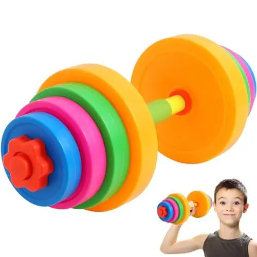 Produktbild: Alasum 2Er-Pack Verstellbare Hanteln Für Kinder – Rutschfeste Handgewichte Aus Kunststoff Für Das Fitnessstudio Zu Hause Ergonomisches Design Mit Farbcodiertem Griff (Ab 3 Jahren)