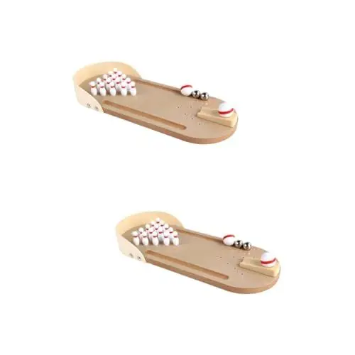Produktbild: Alasum 2St Dekompressionsspielzeug Kinder Bowling Set Party Spielzeug für Kinder Spielzeug für Kinderzimmer lustiges Bowling-Spielzeug interessantes Tisch-Bowling-Spielzeug Schiene