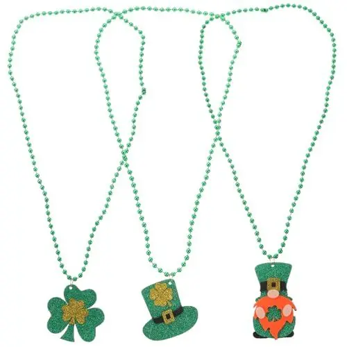 Produktbild: Alasum Kleeblatt-halskettenperlen Für Die Feier Des St. Patricks Day Irische Festivaldekorationen