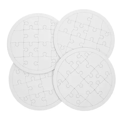 Produktbild: Alasum 4 Blätter Malpuzzle Für Kinder Weiße Puzzle Leeres Puzzle Zeichnen Puzzles Für Kinder Leere Puzzles Selber Machen Leere Rätsel Zeichnen Von Puzzle-Handwerk Spielzeug Papier
