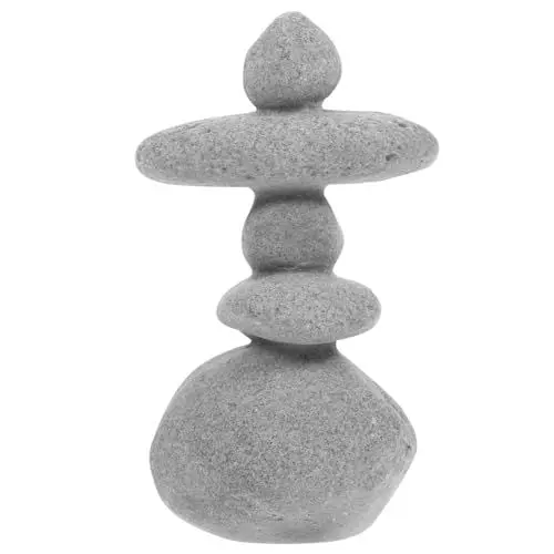 Produktbild: Alasum 5St Stein gestapelte Steinornamente Gartenzubehör Rock-Balancing-Zen Panzersteinornament Steinhaufen am Fluss geldschrank bastelzeug Steingartensteine Mikrolandschaftsornament Harz