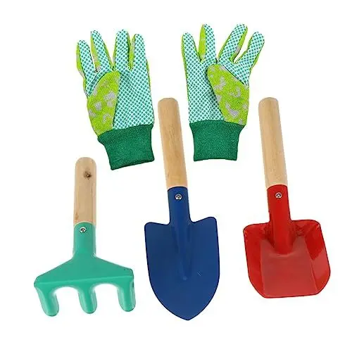 Produktbild: Alasum 5 Stück Kinder Pflanzwerkzeuge Outdoor Spielspielzeug Für Kinder Kleinkinder Sand Kinderwerkzeuge Für Den Garten Kinderspielzeug Kinder Gartenhandschuhe Kinder Mini