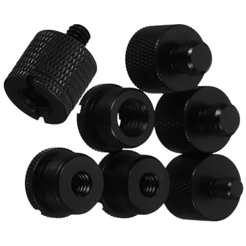 Produktbild: Alasum 8st Mikrofon-adapter Zubehör Für Mikrofone Mikrofonständer-adapter Schrauben Für Bühnenmikrofonständer Mikrofonständer-konvertierungsschrauben Aluminiumlegierung Black