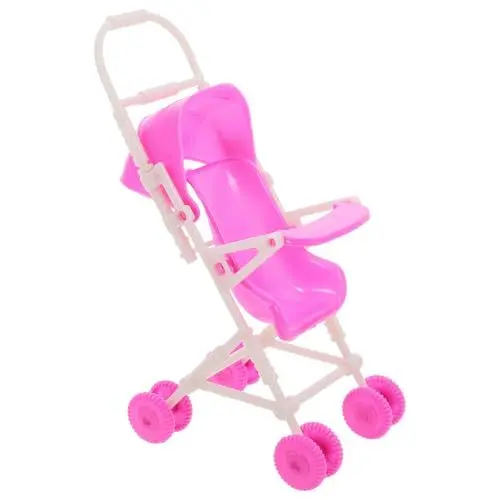 Produktbild: Alasum Kinderwagen puppenbuggy Puppen Wagen Puppenwagen für Kleinkinder von 1 bis 3 Jahren Puppenwagen für Babys Mini Kuscheltier spielzeuge Puppensachen Spielhauszubehör Plastik Rosa