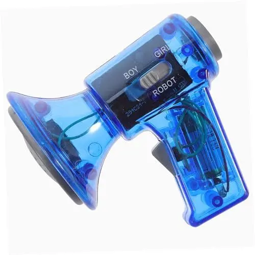 Produktbild: Alasum Mini Megafon Spielzeug Mit Mehrfach-stimmwechsel Handheld Lautsprecher Für Junge Mädchen Lustiger Sprachverzerrer Für Partys Und Kreative Aktivitäten Blau Lichter