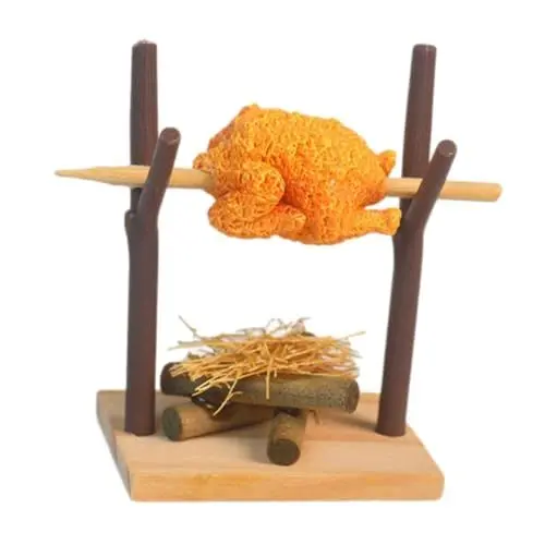 Produktbild: Alasum Miniatur-brathähnchen-kindergrill-spielset, Miniatur-BBQ-Grill, Puppenhaus-zubehör Für Realistische Küchenmöbel, DIY-Display-Dekoration