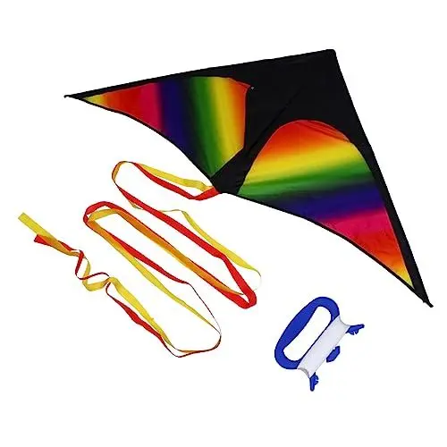 Produktbild: Alasum dreieckiger Drachen Kite Drachen für Drachen für Erwachsene einfach zu fliegen Sportfliegendes Spielzeug Drachen mit langem Drachenspielzeug für Polyester
