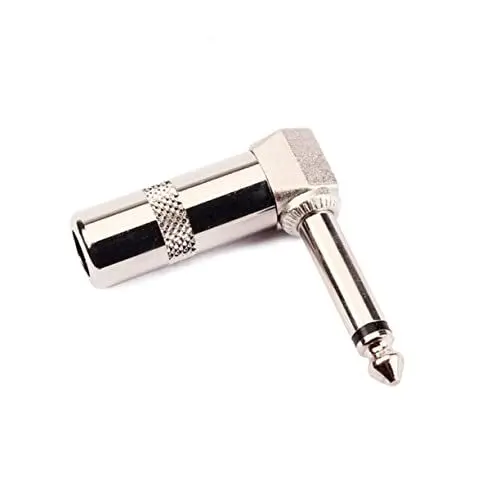 Produktbild: Alasum Gitarrenkabeladapter - Rechtwinkliger Gitarren-audioanschluss - 6 3-mm-klinkenstecker - Rechtwinkliger Adapter - Fiberglas-isolator