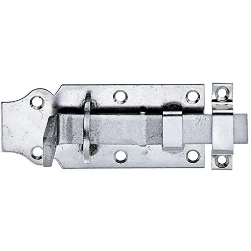 Produktbild: Alberts 116934 Schlossriegel | gerade, mit flachem Griff und befestigter Schlaufe | Edelstahl | Platte 100 x 45 mm