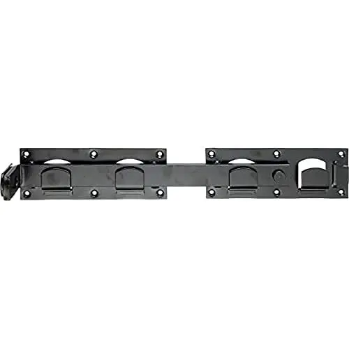 Produktbild: Alberts 210205 Doppeltorüberwurf | in den Ausführungen glatt oder gehämmert | schwarz | 423 x 70 mm