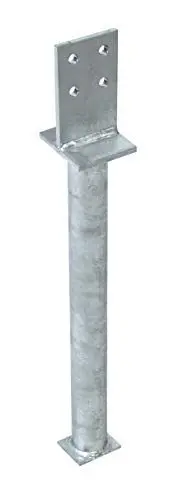 Produktbild: Alberts 212681 T-Pfostenträger | zum Einbetonieren | feuerverzinkt | Steggröße 130 x 80 mm | Betonanker 500 mm