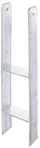 Produktbild: Alberts 213848 H-Pfostenträger | feuerverzinkt | lichte Breite 121 mm | Gesamthöhe 600 mm | Materialstärke 6 mm