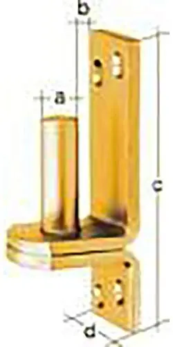 Produktbild: Alberts 311261 Kloben auf Platte | in den Ausführungen mit DI oder DII-Haken | galvanisch verzinkt, dickschichtpassiviert | Dornmaß Ø16 mm | Platte 115 x 40 mm