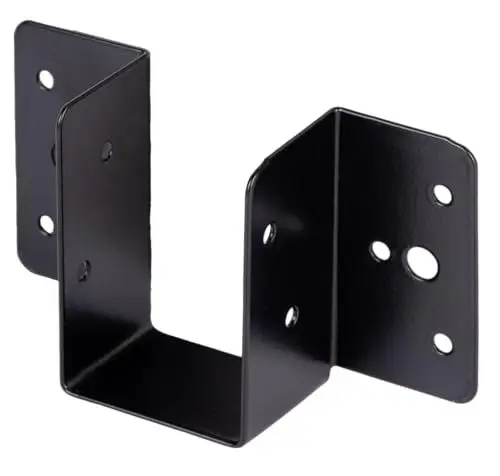 Produktbild: Alberts 329662 Balkenschuh leicht - schwarz - kunststoffbeschichtet - 51 x 61 mm