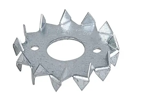 Produktbild: Alberts 334437 Scheibendübel mit Zähnen | zweiseitig | sendzimirverzinkt | zum Aufschrauben | Außen-Ø 48 mm | Innen-Ø 17 mm