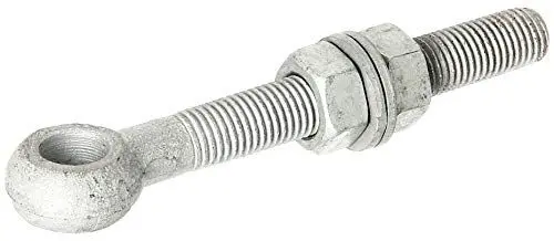 Produktbild: Alberts 417260 Augenschraube mit Zubehör | passend zu Torbändern | feuerverzinkt | Gewinde M16 | Länge 130 mm