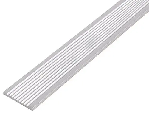 Produktbild: Alberts 465988 Flachleiste | Aluminium, geriffelt | 1000 x 30 mm