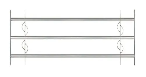 Produktbild: Alberts 563639 Fenstergitter Secorino Style | Ausziehbar für Fenster außen | Einbruchschutz Gitter | galvanisch blau verzinkt | 450 x 1000-1500 mm