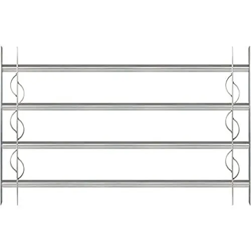 Produktbild: Alberts 563660 Fenstergitter Secorino Style | Ausziehbar für Fenster außen | Einbruchschutz Gitter | galvanisch blau verzinkt | 600 x 1000-1500 mm