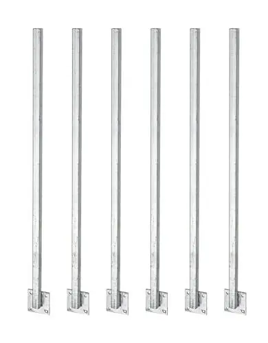 Produktbild: Alberts 6er Set Universalpfosten | direkt gegen Platte geschweißt | zum Anschrauben | Länge 1150 mm | Pfosten 30 x 30 mm