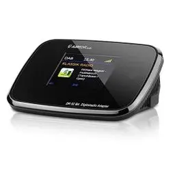 Produktbild: Albrecht DR52BA Adapter mit Bluetooth zum Aufrüsten von HiFi-Anlagen und UKW-Radios zum digitalen DAB+ Empfang, mit Farbdisplay und Antenne, Farbe: Schwarz