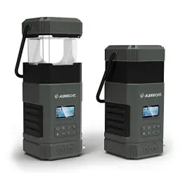 Produktbild: Albrecht DR 114, tragbares DAB+/UKW Outdoor Kurbelradio, 27912, SOS-Notruf, Campinglampe, Taschenlampe, Solarmodul, PowerBank, IPX5 Wasserschutz