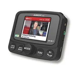 Produktbild: Albrecht DR 56 C, DAB+ Adapter zum Aufrüsten von Auto-Radios, 27156, Tuner mit FM-Transmitter & Farb-Display, Musik-Streaming über das Handy, schwarz