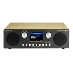 Produktbild: Albrecht DR 882 Digitalradio DAB+/UKW Farbdisplay, 27882, Fernbedienung, Weckfunktion, Stereo Musik und Podcast Streaming, Holzgehäuse in Bambus-Optik
