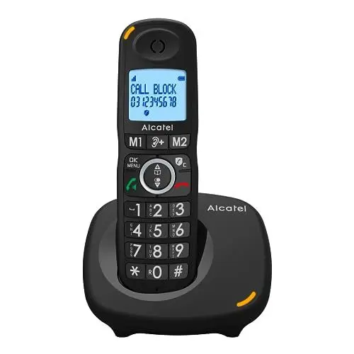 Produktbild: Alcatel XL595 B Schnurlostelefon mit großen Tasten, großes Display und Audio-Boost, Anrufsperre