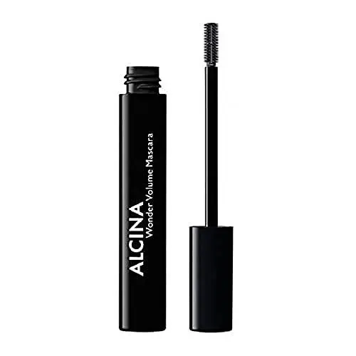 Produktbild: ALCINA Wonder Volume Mascara black (8 ml) - schwarze Wimperntusche für maximales Volumen & ausdrucksvolle Länge - Mikrobürste modelliert Wimpern für eine intensive Wimpernkranzverdichtung
