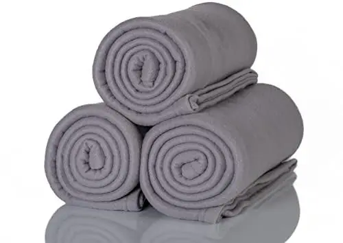 Produktbild: ALCLEAR 3 Stück Oeko Tex Fleecedecken, Farbe: anthrazit, tolle Größe 130x160 cm, über 200 g/m2, Sofadecke Couchdecke Wohndecke, Picknickdecke Sofaüberwurf Decke