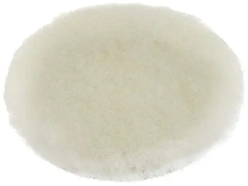 Produktbild: ALCLEAR Premium Lammfellpad 150mm, natur, schleift und poliert den Autolack, Abtragsstärke 9/10, weiß