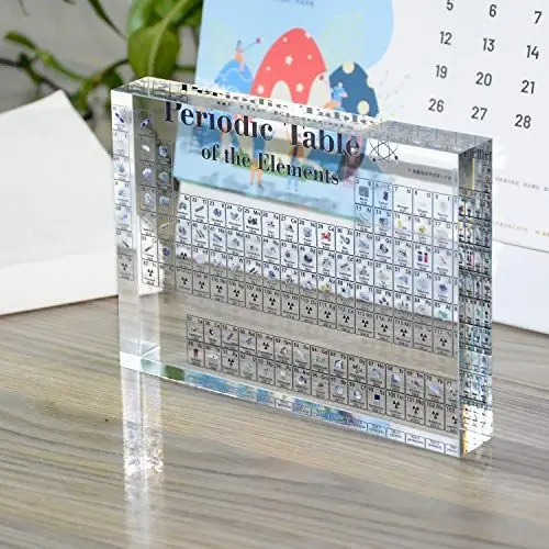 Produktbild: aleawol Periodensystem aus Acryl, Periodic Table of 83 Elementen periodensystem Poster Chemie Geschenk für Schüler Lehrer Geschenke (Ohne Echte Elemente)17 x 12 x 2.5cm