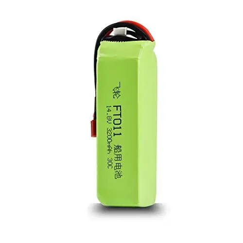 Produktbild: Alecony 14.8V 3200mAh Upgrade Lipo Akku Batterie mit Stecker Kompatibel mit Feilun Ft010 Ft011 RC Car Boot Truck LKW Buggy Crawler, Wiederaufladbarer RC Auto Batterien Ersatzakku Akkupack