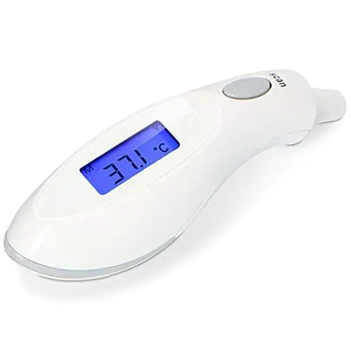 Produktbild: Alecto BC-27 Ohrthermometer - digitales Fieberthermometer mit Infrarot - Messung im Ohr - Messergebnis innerhalb von 2 Sek. - speichert letzte Messungen - weiß