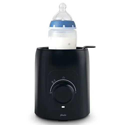 Produktbild: Alecto BW600 Flaschenwärmer Baby Sterilisator für Babyflaschen - Babynahrungserhitzer und BPA-freier Fläschchenwärmer - Babykostwärmer - schwarz