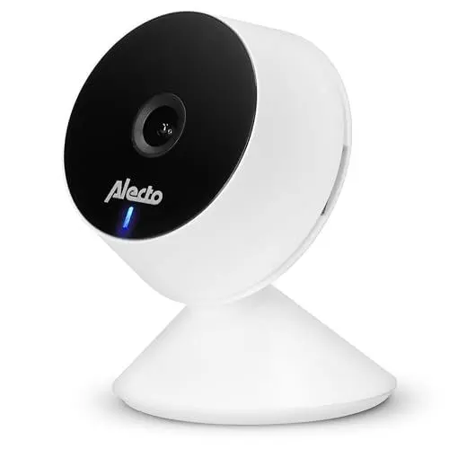 Produktbild: Alecto Smartbaby5 Babyphone mit Kamera - WLAN Babyphone mit Kamera - Gegensprechfunktion - Infrarot-Nachtsicht - Bewegungsmelder - App Steuerung - HD Auflösung - weiß