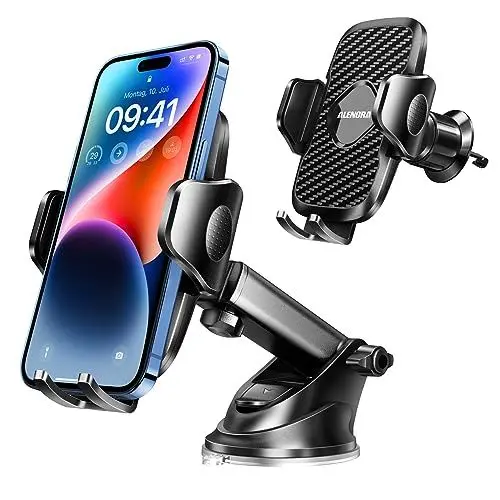 Produktbild: ALENORA 2024 Upgrade Handyhalterung Auto 3 in 1 für Kfz Lüftung & Saugnapf Smartphone Halterung Auto 100% Kratzschutz Handyhalter Auto - Universal für iPhone 15 14 Pro Max Samsung - Phone Holder Car