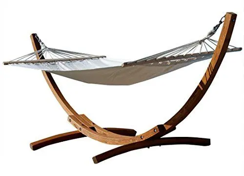 Produktbild: ALEOS. 320cm Hängemattengestell ARADOS Hängematte mit Gestell aus Holz Lärche mit Stabhängematte